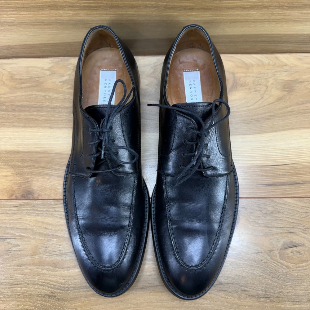 Barney's New York Mens Oxfords 11 Black Leather Apron Toe Executive Business‎